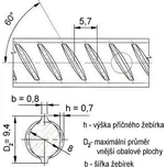 Betonářská ocel Ø 8 mm rovná - 6 m