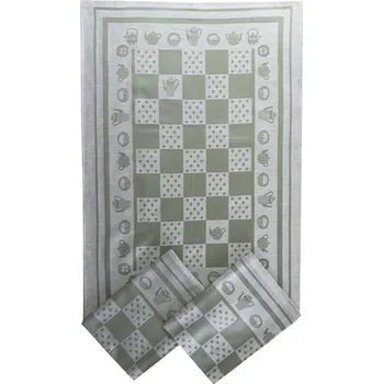 Utěrka SVITAP sleep well Utěrka Extra savá 50x70 cm Konvička/puntík olivová 3 ks