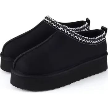 Dámská zimní obuv Dámské zimní domácí boty (bačkory) na vysoké platformě Barva: Černá, Velikost EUR: 40