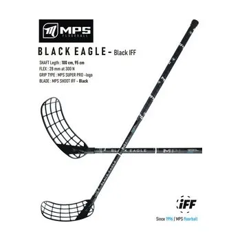 Florbalová hůl MPS BLACK EAGLE Black Florbalová hůl černá, Pravá (pravá ruka dole), 95cm (=105cm)