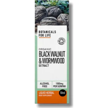 Botanicals for Life | Bio Extrakt z černého ořechu a pelyňku podpora trávení a přirozené obranyschopnosti - 50 ml
