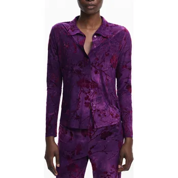 Dámská košile Dámská fialová vzorovaná košile Desigual DESIGUAL tmavě červená | fialová 3431022