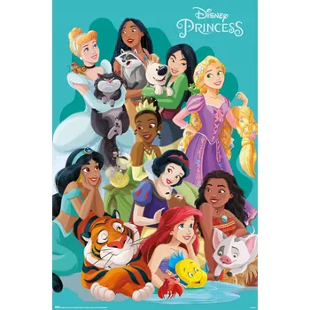 Obraz Plakát na zeď Disney Princezny pro děti 61x91,5 cm Dárek