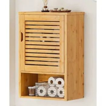 Koupelnový nábytek VerDesign LINDA 1D bambusová závěsná skříňka, natural