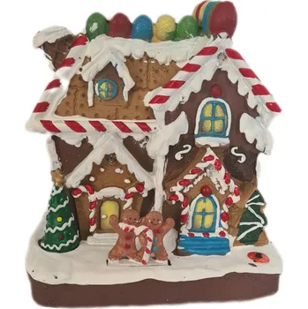 Vánoční dekorace VÁNOČNÍ SCÉNKA VESNIČKA MAGIC VILLAGE LED PERNÍKOVÝ DOMEČEK