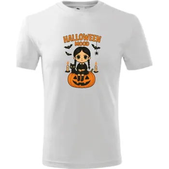 LORD OF PIXELS Dětské tričko Happy Halloween MOOD Barva textilu: Bílá, Dětská velikost: 110 cm/4 roky