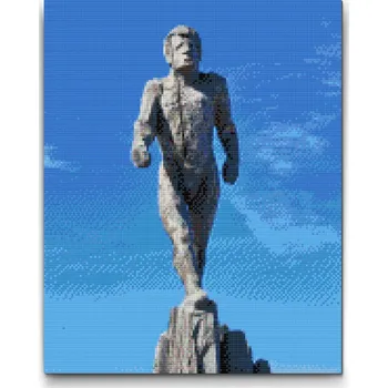 Diamantové malování Diamantové malování - Socha ledového muže, Zugspitze - Německo Velikost: 30x40cm, Rámování: Pouze srolované plátno, Diamanty: Kulaté