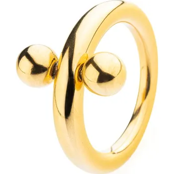 Prsten franco bene Antistresový prsten s 2 kuličkami - pozlacený zlatá 2980 Velikost prstenu: 7 (56 mm)