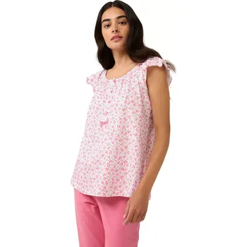 Dámské pyžamo Bavlněné dámské pyžamo s volánky Vamp 22251 pink dove velikost XXL
