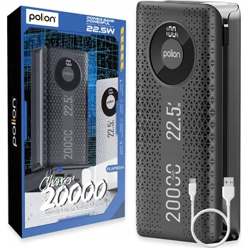 Powerbanka Powerbank POLION rychlé nabíjení 22.5W 20000mAh USB-C USB-A PD3.0 QC3.0