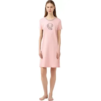 Dámská móda Dámská noční košile Vamp s potiskem 21496 velikost 3XL