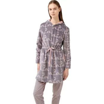 Dámský župan Dámský hřejivý zipový župan Vamp s kapucí 21481 velikost S