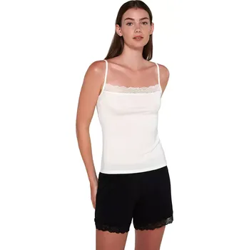 Vamp Elegantní dámská košilka na úzká ramínka 20821 cream velikost XXL