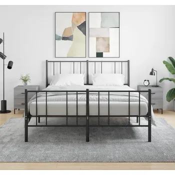 Noční stolek vidaXL Noční stolky 2 ks 40 x 35 x 47,5 cm kompozitní dřevo [827309] Barva: šedá sonoma