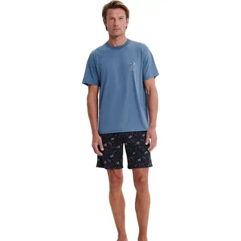 Pánské pyžamo Vamp pyžamo pro muže s krátkým rukávem 19633 velikost M