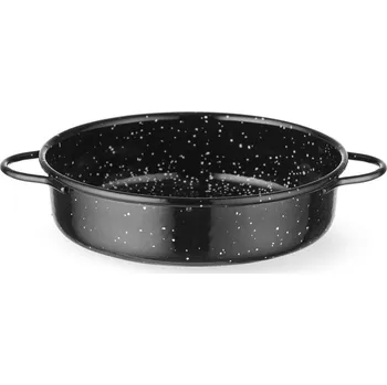 Hrnec Nádoba k dušení masa, smaltovaná, HENDI, Černá, ⌀140x(H)45mm