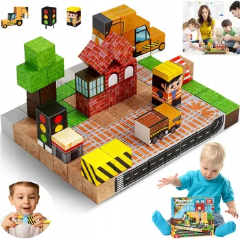 ostatní stavebnice STAVEBNICE KOSTKY 3D MAGNETIC TILES STAVEBNICE SADA 100 DÍLŮ PRO DĚTI