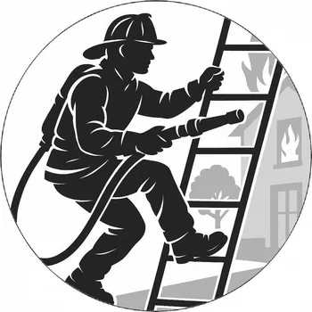 Jedlá dekorace na dort Jedlý papír hasič grafika 19,5 cm - Pictu Hap