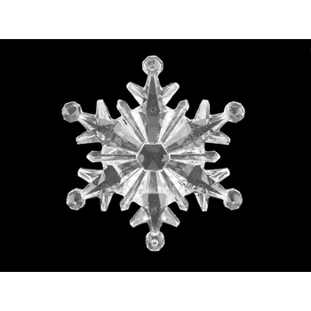 Vánoce Dekorační vločky Ø10; 11 cm k zavěšení - 2 transparent