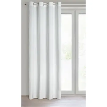 Dekorační velvet závěs s kroužky PAULINA 140x250 cm bílá (cena za 1 kus) MyBestHome