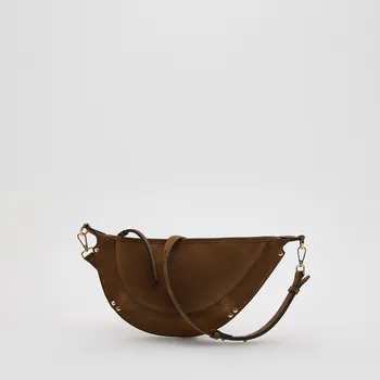 Kabelka Reserved - Kabelka z ekologického semišu - zlatavá hnědá - 716FC-82X - 716FC-82X-ONE