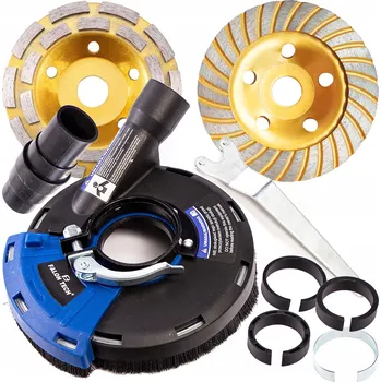 Příslušenství k brusce Odsávací protiprachový kryt na úhlovou brusku 115-125 mm + 2 kotouče sada