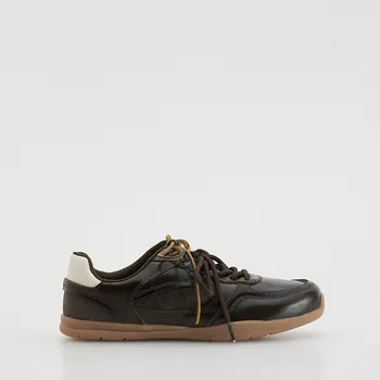 Dámské tenisky Reserved - Kožené tenisky - tmavě hnědá - 025FG-89X - 025FG-89X-41