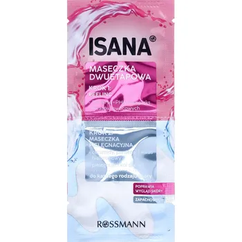 Pleťová maska ISANA DVOUKROKOVÁ MASKA PEELING + PÉČE AHA PHA KYSELINY