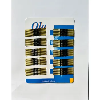 IZA spony do vlasů do vlasů vlnité zlato-černé 5,5 cm 100 ks