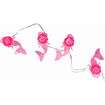 Vánoční dekorace Světelný řetěz Smukee 190 cm na baterie, růžový