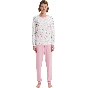 Dámské pyžamo Půvabné dámské pyžamo s dlouhými rukávy 19455 velikost S