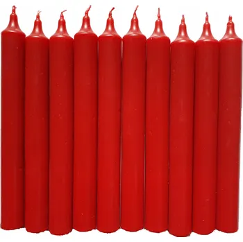 Svíčka Tradiční parafinová svíčka Luna 10 ks