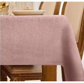 ubrus Růžový voděodolný ubrus na stůl z látky, obdélníkový, 140 x 220 cm