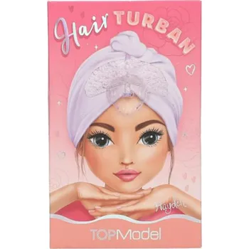 Turban na vlasy Top Model Beauty&Me - Hayden – praktický a měkoučký turban na vlasy od Top Model v jemně fialové barvě, praktický po umytí vlasů. Snadno se omotá kolem hlavy a zapne na knoflík ve tvaru srdíčka.