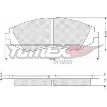 Brzdová destička Tomex TX 10-74 Sada brzdových destiček, kotoučové brzdy