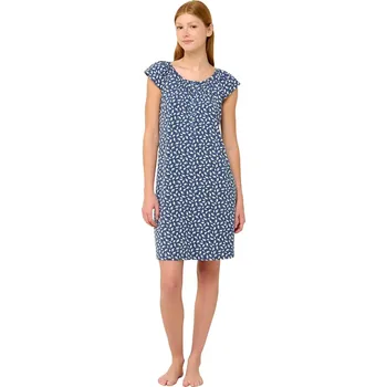 Dámská noční košile Letní noční košile s volánky Vamp 22053 blue raf velikost 4XL