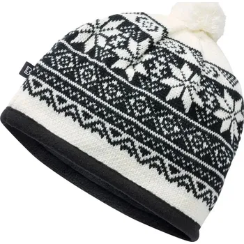 Čepice Dámská ČEPICE čepice s bambulkou BRANDIT Sněhová čepice na zimu bílá