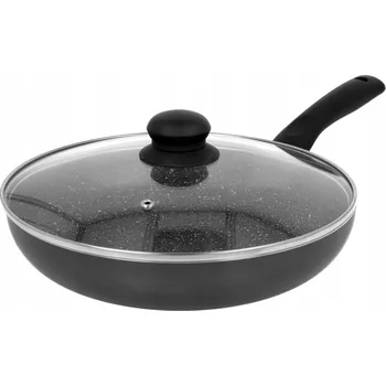 Pánev Tradiční pánev Brunbeste BB-2844 mramorová 30 cm černá s víkem