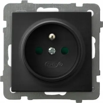Elektrická zásuvka Elektrická Zásuvka nástěnná Ospel černá