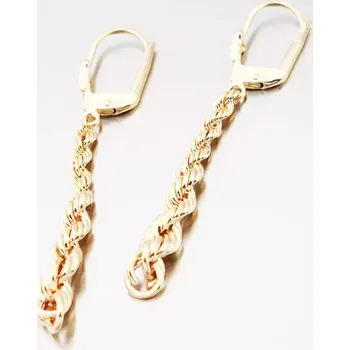 Náušnice Dámské náušnice žluté zlato 585 visací Valisy 12-608