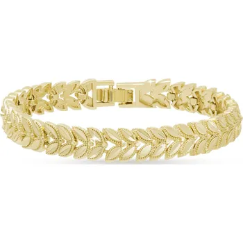 Náramek Biju Pozlacený náramek tvořený lístky 3037 Zlatá 17,5 cm