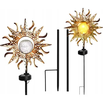 Venkovní osvětlení SOLÁRNÍ LAMPA SUN LED ZAPICHOVACÍ SLUNCE XXL ZAHRADNÍ TERASOVÁ DEKORACE