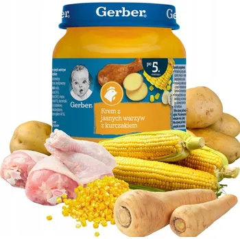 Dětská výživa Gerber Příkrm od 5 měsíců 125 g kuřecího, hovězího masa