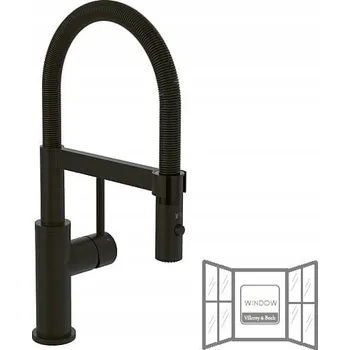 Vodovodní baterie Kuchyňská baterie stojánková Villeroy&Boch Steel Expert Compact Window černá