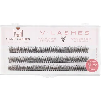 Umělé řasy Řasy v trsech pro líčení V-Lashes 0,10 CC 11 mm