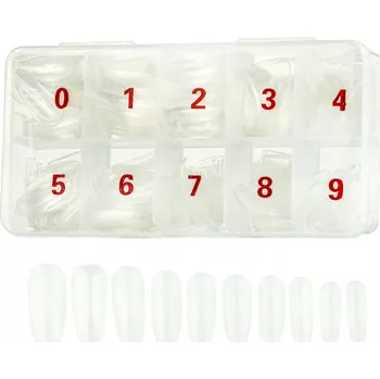 Umělé nehty PROFICO Umělé nehty Tipsy Clear Box 500 ks