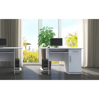 Psací stůl VerDesign Pracovní stůl VEBER bílý, pravý