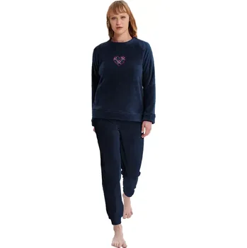 Dámské pyžamo Teploučký domácí komplet s dlouhými rukávy 19445 velikost XL