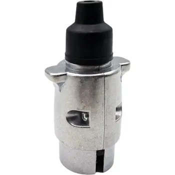 7pinová hliníková zástrčka pro přívěsy a obytné vozy 12V EU konektor Vodotěsná tažná elektronika Stříbrný adaptér pro nákladní automobily