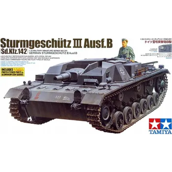 Plastikový model Model vojenského vozidla German Sturmgeschutz III AusfB Tamiya MT-35281